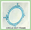 Circle Dot Monogram Frame - Machine Embroidery Design