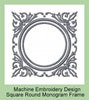 Square Round Machine Embroidery Design - Comes in 4,