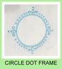 Circle Dot Monogram Frame - Machine Embroidery Design