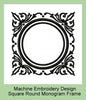 Square Round Machine Embroidery Design - Comes in 4,