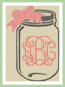 Mason Jar Monogram Frame