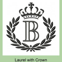 Laurel Crown Fluer De Lis - Machine Embroidery Design