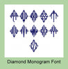 Diamond Monogram Font 3 Inch