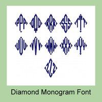 Diamond Monogram Font 3 Inch