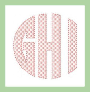Circle Brick font in 3,and 2.5 inch Machine Embroidery Font -