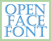 Open Face Font - Comes in 1,2, and 2.5 inch sizes includes numbers