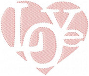 Love Heart - Machine Embroidery Design