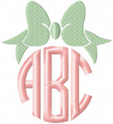 Bow Monogram Topper