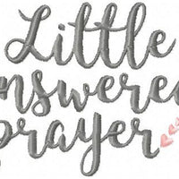Little Answered Prayer, Machine embroidery Design