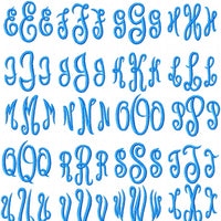 Empress Monogram Font - Machine Embroidery font - 1,2,3 inch sizes