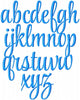 Smooth Style Font - Machine Embroidery Font - Comes in 2 inch size with lower case set and numbers