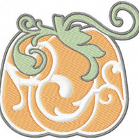 Damask Pumpkin - Comes in 4,5,6 inch Sizes