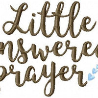 Little Answered Prayer, Machine embroidery Design