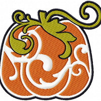 Damask Pumpkin - Comes in 4,5,6 inch Sizes
