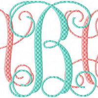 Vines Brick Monogram Font - comes in 3 and 3.75" sizes