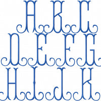 curly monogram font