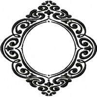 Curly Monogram Frame - machine embroidery design - Comes in 4,5,6,7,8,9 inch Sizes
