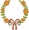 Laurel Wreath with Flowers and Bow