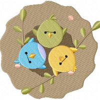 Bird Nest Machine Embroidery Design