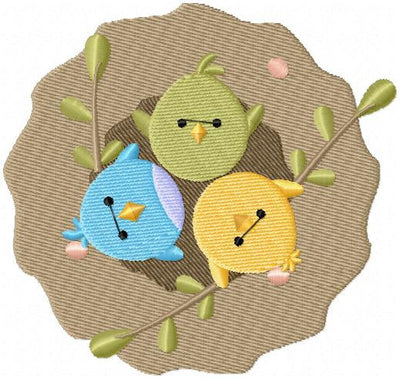 Bird Nest Machine Embroidery Design