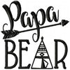 Papa Bear - Machine Embroidery Design - Comes in 4x4, 5x5, 6x6, 7x7, 8x8 Sizes