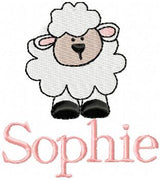 TINY LAMB MACHINE EMBROIDERY DESIGN