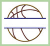 Split Basketball Applique Design - with Name Frame