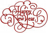 Happy New Year Machine Embroidery Design