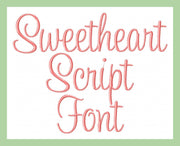 Sweetheart Font - 4 inch and 2 inch sizes
