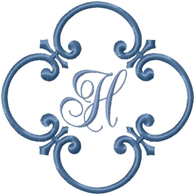 Iron on Embroidery Monogram 